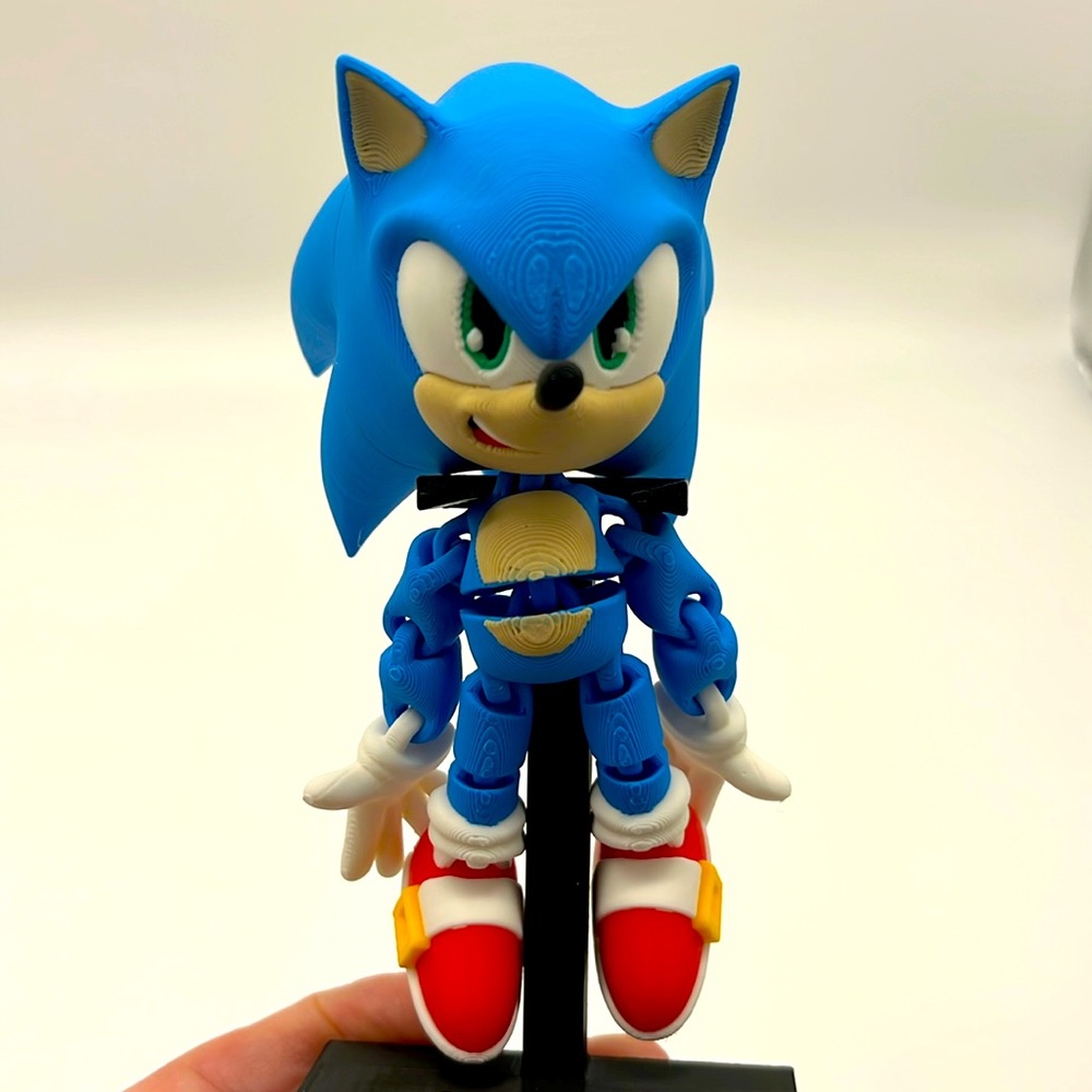 Articulated Sonic the Hedgehog 3D-Printed Fidget Toy Fun Collectible Str…
